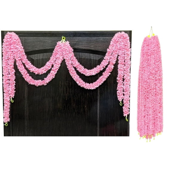 Swadeshi Desire's Artificial Flower Garland Toran Wall Hanging for Door Entrance Home Decoration Backdrop Pooja Gift Bandarwal 4 Pieces (Baby Pink)