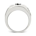 thumbnail image 5 of Mens Sterling Silver Black Agate Ring Cross Ring, 5 of 5
