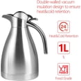 thumbnail image 4 of czcpp-34 oz Cafetière Thermique en Acier Inoxydable de Qualité Alimentaire/double Paroi Isolée sous Vide avec Bouton-Poussoir, Rétention de Chaleur et de Froid 12+ Heures pour Café, Thé, Boisson etc (1.0L), 4 of 4