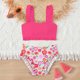thumbnail image 5 of Niñas Dos Piezas Trajes de Baño Tamaño 10-12 Floral Impresión Traje de Baño Conjunto, Dos Piezas Conjunto Pantalones Cortos Estilo Niños Ropa de Playa de Verano para la Fiesta de la Piscina, 5 of 9
