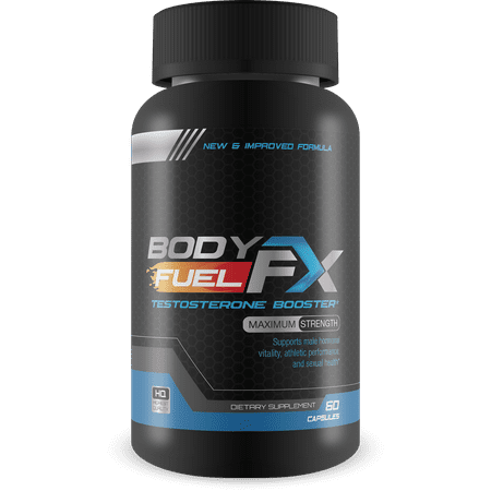 Body Fuel FX Testosterone Booster - Maximum Strength - Increase Vitality, Athletic Performance - Increase Fat Loss - 60 Capsules