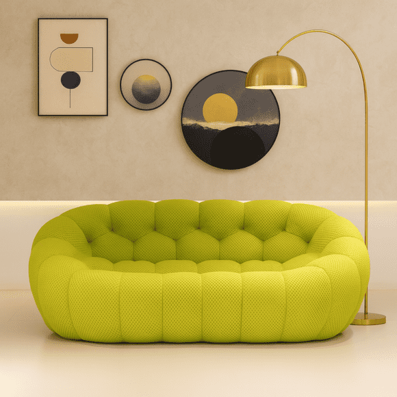 Sillón Sofa Bubble Airjol YY-89 Verde | Sofá Moderno y Cómodo para Sala, Recámara, Lounge o Sala de TV