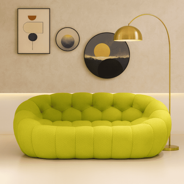 Sillón Sofa Bubble Airjol YY-89 Verde | Sofá Moderno y Cómodo para Sala, Recámara, Lounge o Sala de TV