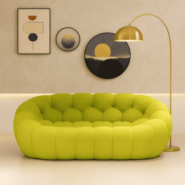 Sillón Sofa Bubble Airjol YY-89 Verde | Sofá Moderno y Cómodo para Sala, Recámara, Lounge o Sala de TV