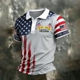 thumbnail image 3 of Havenx We the People Shirts for Men Short Sleeve Collared Shirts American Flag Design Button Down Polo 250 Year American Anniversary Freedom Clothing,Gray S, 3 of 5