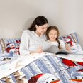 thumbnail image 4 of Manfei Snowman Twin Comforter Sets Snow Bedding Set, Blue White 2-Pieces 1 Comforter and 1 Pillowcase, Xmas Reversible, 4 of 6
