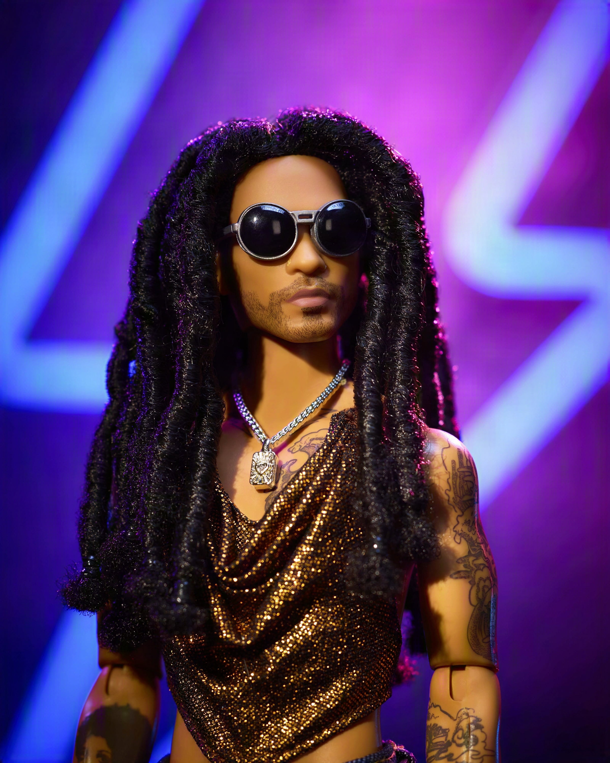 Barbie Signature Kenbassadors Lenny Kravitz Collectible Doll in Mesh Tank and Boot-Cut Jeans Outfit