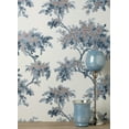 thumbnail image 4 of Brewster Home Fashions Ashdown Dark Blue Tree Wallpaper, 20.5-in by 33-ft, 56.38 sq. ft., 4 of 7