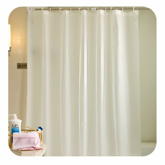 AUQ Bath Plastic Shower Curtain Clear Premium Peva,Clear Shower Curtain Heavy Duty 8G,Weighted Shower Curtains for Bathroom Accessories with Rustproof Grommets