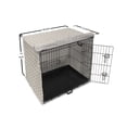 thumbnail image 6 of Crazy Art Dog Crate Cover, Grid Inspired Continuing Pattern of Polygonal in Monotone, Easy to Use Pet Kennel Cover Small Dogs Puppies Kittens, 7 Sizes, Eggshell Charcoal Grey, by Ambesonne, 6 of 6