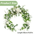 thumbnail image 3 of Realistic Artificial & Rose Greenery Garland For Wedding Table Chair Decor Faux Botanical Vine With Lifelike Leaves For Rustic Arch Centerpiece Arrangement, 3 of 9