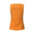thumbnail image 5 of Xecao Orange Glitter2 print women's scoop neck, loose-fit workout tank tops for the gym., 5 of 9