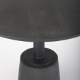 thumbnail image 6 of Mercana Maxwell 32" Round Black-Brown Wood w/ Black Metal Pedestal Bistro Table, 6 of 6