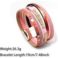 thumbnail image 2 of HSHDLDF Women Sparkling Multi Strand Leather Wrap Bracelet Multicolor Stackable Bohemian Braided Bracelets Cuff Bangle Wristband Handmade Jewelry, 2 of 5