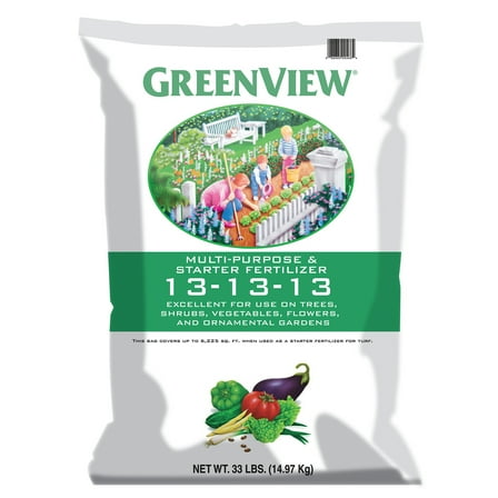 GreenView Multi-Purpose & Starter Fertilizer 13-13-13 Food - 33 lbs.