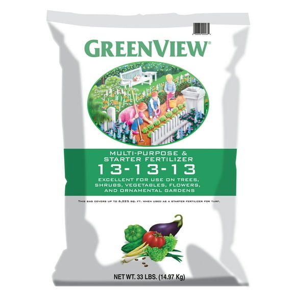 GreenView Multi-Purpose & Starter Fertilizer 13-13-13 Food - 33 lbs.