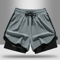 thumbnail image 4 of asjyhkr Mens Running Gym Shorts 2 in 1 Quick Drying Lightweight Athletic Sports Tennis Basketball Biker Shorts(M-4XL), 4 of 7