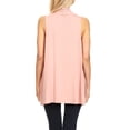 thumbnail image 5 of Women's Casual Open Draped Front Solid Cardigan Vest, 5 of 7