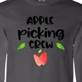 thumbnail image 3 of Inktastic Apple Picking Crew Long Sleeve T-Shirt, 3 of 4