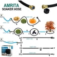 thumbnail image 3 of Soaker Hose KIT, 1/2 inch 100ft Rubber Garden Hose 70% Water Saving, Black Heavy Duty Soaker Hose For Garden Lawn, Garden Raised Beds. (1/2-100FT), 3 of 6