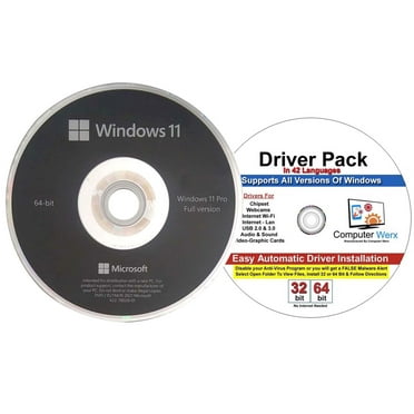 Windows 11 Professional 64 Bit OEM DVD & Drivers Pack