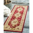 thumbnail image 1 of Unique Loom Versailles Collection Traditional Classic Medallion Motif Area Rug (2 7 x 10 0 Runner, Burgundy/ Ivory), 1 of 5