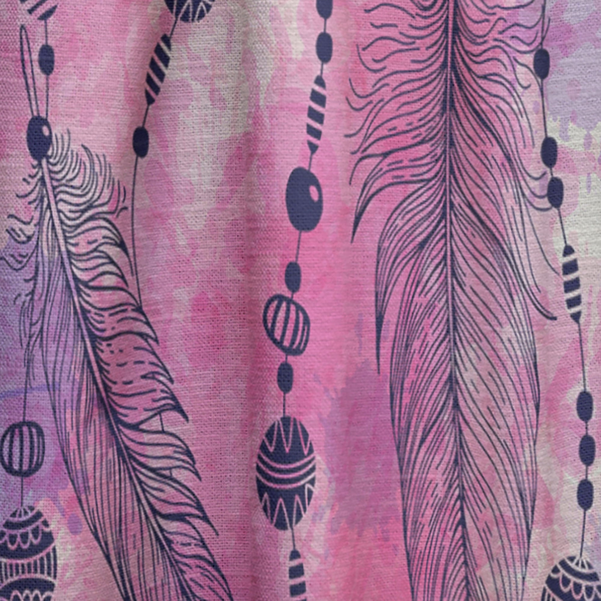 Designart 'Bird Feathers III' Abstract Curtain Panel
