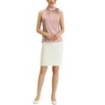 thumbnail image 2 of INSPIRE CHIC Women's Satin Tank Tops Sleeveless Bow Tie Neck Solid Work Blouses L Pink, 2 of 6