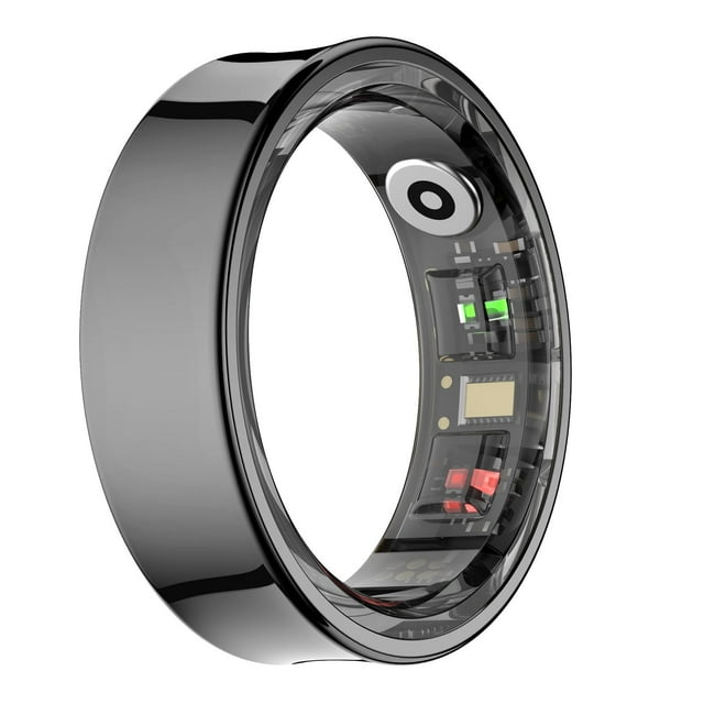 Sleep Smart Ring 5.3 Sleep Tracking Pedometer Remote Photography 5ATM Multiple Exercise Modes Smart Health Ring with Charging Case for Fitness