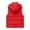 Red, variant on Plus Size Quilted Vest for Women Packable Sleeveless Puffer Jacket Zip Up Crop Padded Waistcoat with Zipper Pocket Gray 3XL
