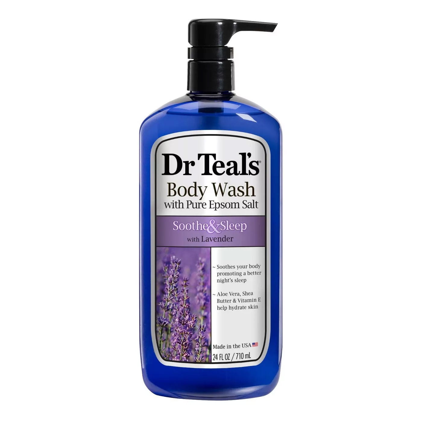 Dr Teals Epsom Salt Body Wash Soothe Lavender, 24 Oz.,Pack of 4