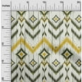thumbnail image 2 of oneOone Cotton Silk Lime Green Fabric Asian Ikat Quilting Supplies Print Sewing Fabric By The Yard 42 Inch Wide, 2 of 4