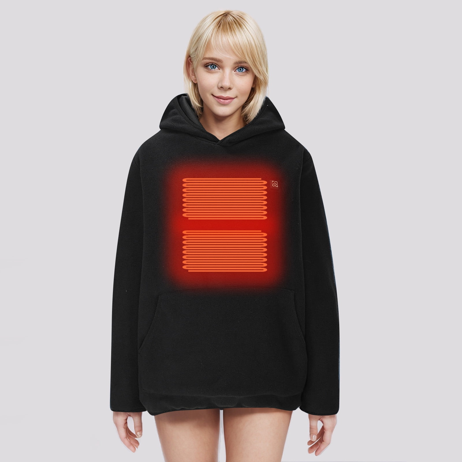 Turilly Unisex 6 Heated Hoodie Usb Rechargeable Thermal Sweatshirt Washable Hooded Sweatshirt For Men And Women