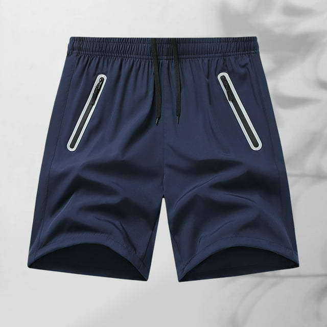 pstuiky Pantalones cortos de gimnasio, Pantalones cortos casuales y modernos de verano para hombre con cintura elástica y cordón de color sólido Pantalones cortos de baloncesto