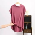 thumbnail image 2 of Oversized Slouchy Tee for Women Short Sleeve Round Neck, Solid Color Casual Blouse Comfortable Loose Fit Fashion Top, 2 of 6