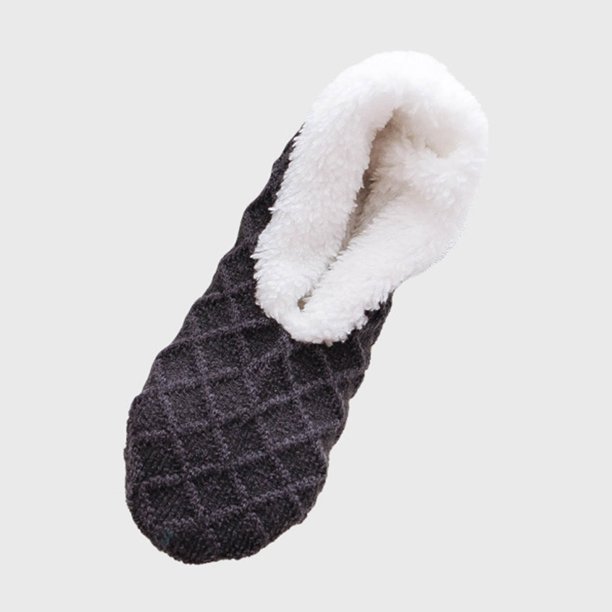 Calcetines de invierno para mujer, estampados de lana de cordero, antideslizantes, de algodón