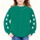 thumbnail image 4 of Blusas y camisas de manga larga con cuello redondo para niños Estampados navideños de manga larga Casual Suelto Forro polar para mayor calidez Sudadera con capucha de manga larga con cuello redondo pa, 4 of 5