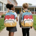 thumbnail image 2 of Jeiento Ice Cream 17 Inch Lightweight Schoolbag and Backpack Set 4-Piece Lunch Bag Pencil Case Water Bottle Holder Large Capacity Book Bag for Students, 2 of 7