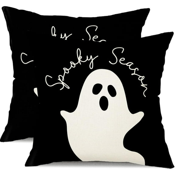 Halloween Pillow Covers 20x20 Ghost Halloween Pillow Covers Decorations Black Halloween Pillows Decorative for Halloween Home Decor for Sofa 21