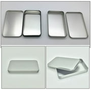 4Pcs Small Tin Box Metal Tins Container Rectangular Tins Box Portable Box Containers