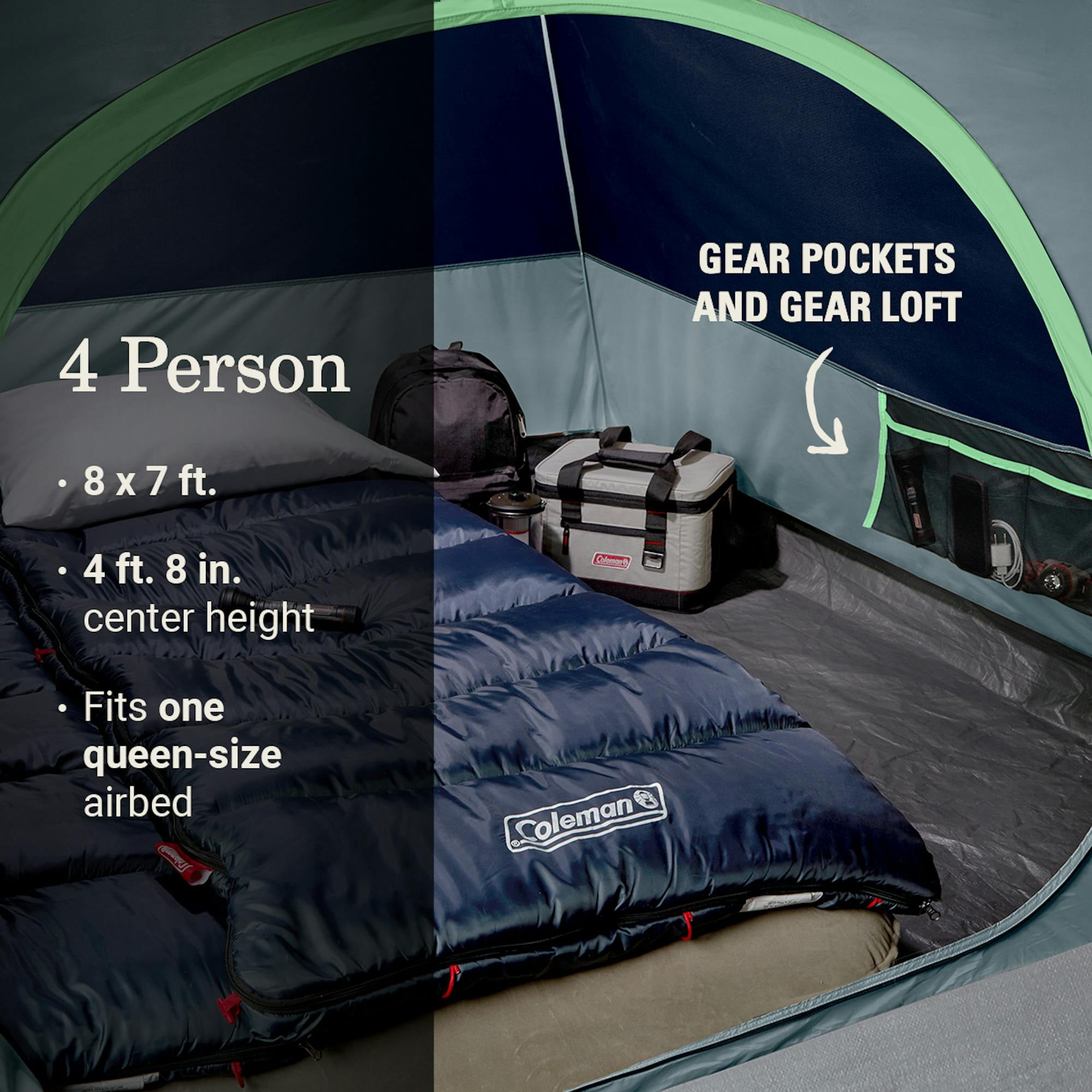 Coleman Skydome™ 4-Person Camping Tent with LED Lighting