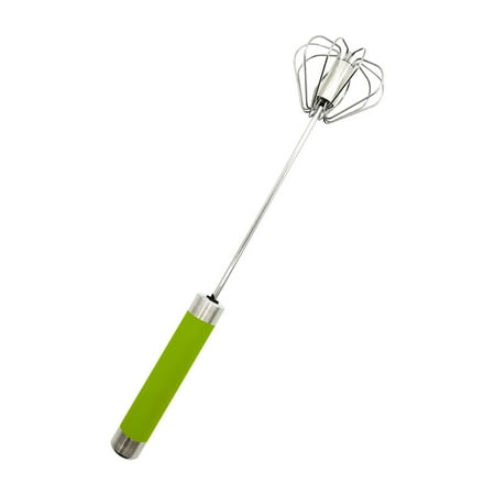 

VerPetridure Semi-automatic Whisk Stainless Steel Egg Beater Wisking Tool Hand Push Rotary Whisks Mixer Stirrer for Making Cream Whisking Egg Beater and Spinner