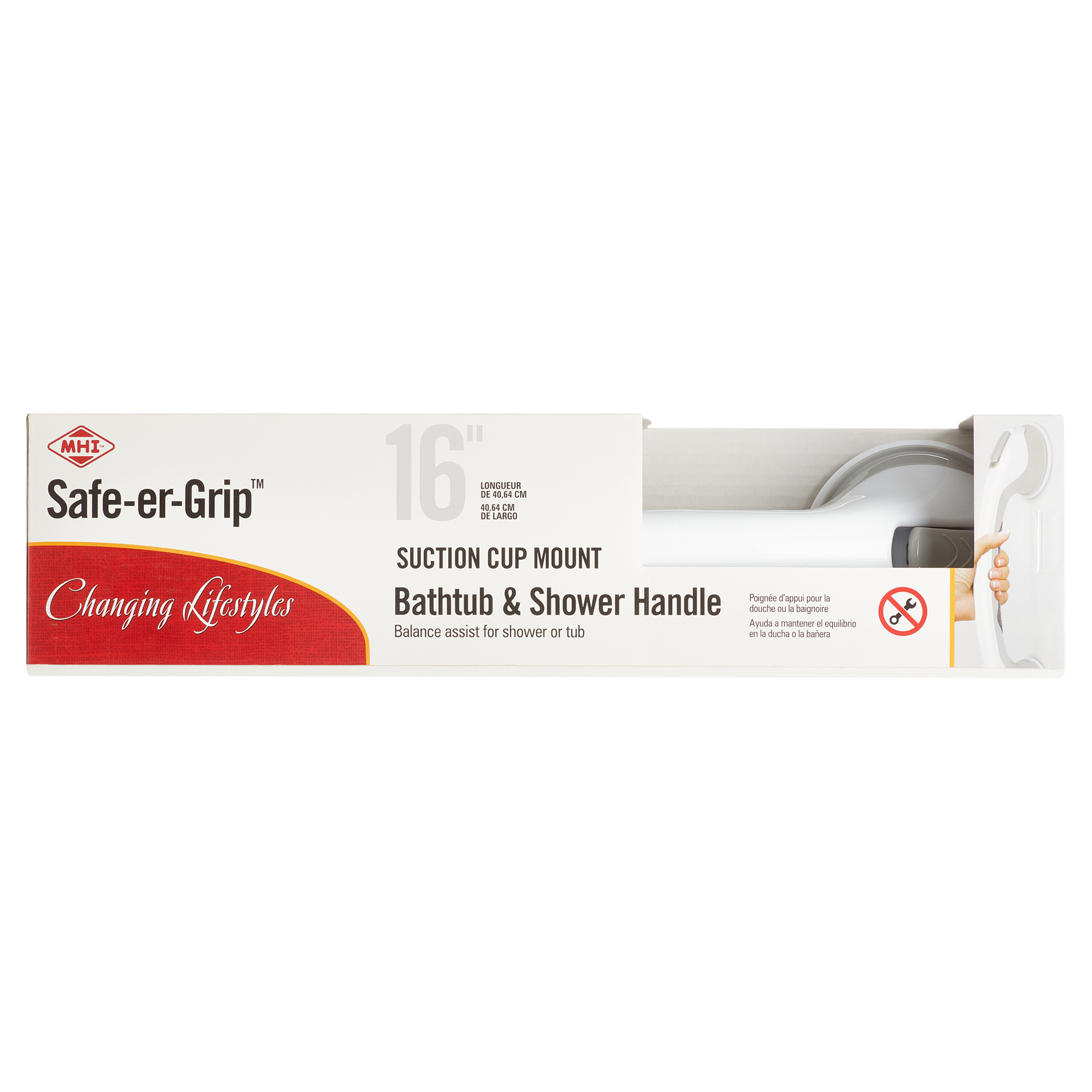 Safe-er-Grip 16" Bath & Shower Safety Handle - image 3 of 10