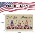 thumbnail image 3 of God Bless America Patriotic 4th of July Gnomes Door Mat Non-Slip Independence Day Memorial Day Welcome Porch Doormat Indoor Outdoor Floor Decor Rugs Burlap 17 X 30 Inch, 3 of 6