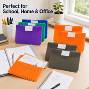 Binder Folders Plastic Binder Pocket Organizer File Folder for School Home Office Supplies 12 Pack