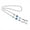 Blue, variant on 1928 Jewelry Swarovski Element Channel Face Mask Figaro Chain Holder 22 Inch