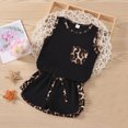 thumbnail image 4 of kaprioy Toddler Infant Kid Baby Girl Shorts Outfit Short Sleeve Leopard Vest Top Cheetah Print Pants Summer Clothes Set, 4 of 9