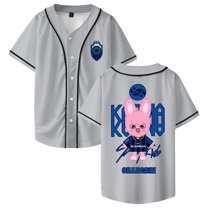 Stray Kids SKZ Karma Changbin Merch Baseball Jersey Short Sleeve Button-up Shirts Women Men Streetwear Tops