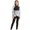 C1-Black1095, variant on Byoo Little Girls UPF 50 Long Sleeve Half Zip Skirted Rash Guard Tropical Print Pants Swim Set,Black