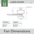 thumbnail image 6 of Hunter 52 inch Indoor Ceiling Fan with LED Light - White Ceiling Fan with Pull Chain, For Bedroom, Living Room, or Kitchen, Standard Mount, No Remote, 5 Blades - Swanson 50908, Fresh White, 6 of 14